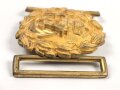 Kaiserliche Marine Schärpenschloß für Offiziere 1902 bis 1918, Messing halbhohl geprägt, 60mm, mit gegenhalt