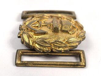 Kaiserliche Marine, Messingschloss für die Feldbinde 1. Modell ab 1888. Höhe 50mm