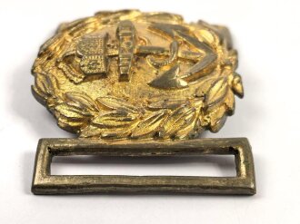 Kaiserliche Marine, Messingschloss für die Feldbinde 1. Modell ab 1888. Höhe 50mm