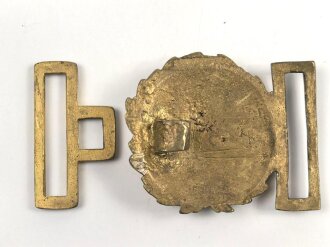 Kaiserliche Marine, Messingschloss für die Feldbinde 1. Modell ab 1888. Höhe 50mm