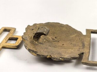 Kaiserliche Marine, Messingschloss für die Feldbinde 1. Modell ab 1888. Höhe 50mm