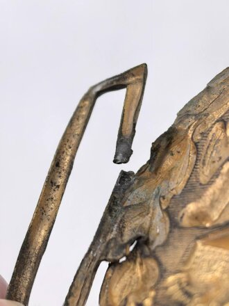 Kaiserliche Marine, Kriegsmetallschloss für die Feldbinde 50mm. Defekt