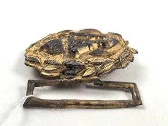 Kaiserliche Marine, Kriegsmetallschloss für die Feldbinde 50mm. Defekt