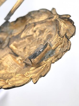 Kaiserliche Marine, Kriegsmetallschloss für die Feldbinde 50mm. Defekt