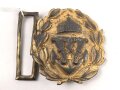 Kaiserliche Marine, Kriegsmetallschloss für die Feldbinde 50mm. Defekt