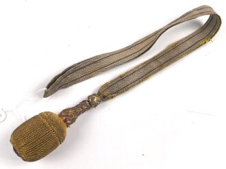 Mecklenburg, Portepee zum Beamtendegen. getragenes...