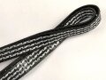 Portepee für den SS Führersäbel der Verfügungstruppe. Schwarzes Lederband mit silbernen Durchzügen, gedunkelt, sonst gut