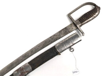 Säbel für berittene, Vor längerer Zeit gereinigtes Stück ohne jegliche Markierungen. Für mich nicht näher zuzuordnen,  bei einer Sammlungsauflösung in Österreich gekauft.
