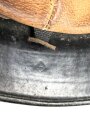 Feuerwehr III.Reich, Stahlhelm Originallack. Ungereinigtes Stück, die Embleme entfernt