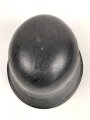 Feuerwehr III.Reich, Stahlhelm Originallack. Ungereinigtes Stück, die Embleme entfernt