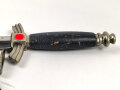Fliegerdolch für Angehörige des Deutschen Luftsport Verband DLV. Die Klinge von Hörster Solingen. Die Belederung Original, die Hakenkreuze vollständig emailliert.