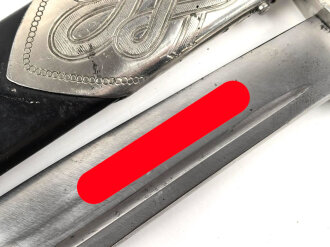 Reichsarbeitsdienst, Hauer für Mannschaften und Unterführer. Hersteller Julius Krebs Solingen. Überarbeitetes Stück, die Schrauben an der Scheide neuzeitlich ergänzt