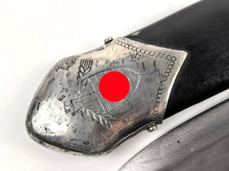 Reichsarbeitsdienst, Hauer für Mannschaften und Unterführer. Hersteller Julius Krebs Solingen. Überarbeitetes Stück, die Schrauben an der Scheide neuzeitlich ergänzt