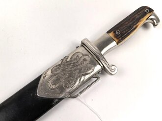 Reichsarbeitsdienst, Hauer für Mannschaften und Unterführer. Hersteller Julius Krebs Solingen. Überarbeitetes Stück, die Schrauben an der Scheide neuzeitlich ergänzt