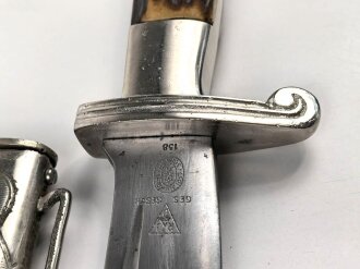 Reichsarbeitsdienst, Hauer für Mannschaften und Unterführer. Hersteller Julius Krebs Solingen. Überarbeitetes Stück, die Schrauben an der Scheide neuzeitlich ergänzt