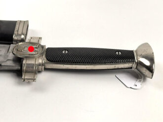 Deutsches Rotes Kreuz III.Reich, Hauer für Mannschaften. Die Klinge zum Teil narbig, Scheide überlackiert, sonst gut