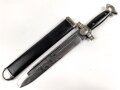 Deutsches Rotes Kreuz III.Reich, Hauer für Mannschaften. Die Klinge zum Teil narbig, Scheide überlackiert, sonst gut
