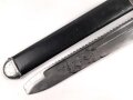 Deutsches Rotes Kreuz III.Reich, Hauer für Mannschaften. Die Klinge zum Teil narbig, Scheide überlackiert, sonst gut