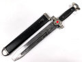 Deutsches Rotes Kreuz III.Reich, Hauer für Mannschaften. Die Klinge zum Teil narbig, Scheide überlackiert, sonst gut