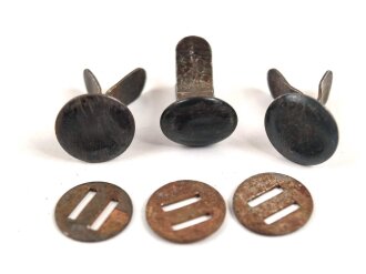 Satz Nieten für Stahlhelm der Wehrmacht, gebraucht,...