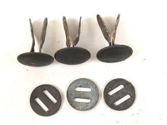 Satz Nieten für Stahlhelm der Wehrmacht, gebraucht,...