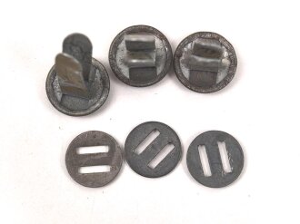 Satz Nieten für Stahlhelm der Wehrmacht, gebraucht, neuzeitlich lackiert