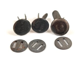 Satz Nieten für Stahlhelm der Wehrmacht, gebraucht,...