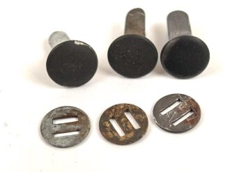 Satz Nieten für Stahlhelm der Wehrmacht, gebraucht,...