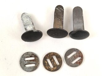 Satz Nieten für Stahlhelm der Wehrmacht, gebraucht,...