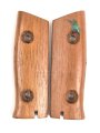 Paar Griffschalen aus Holz für ein Bajonett, Höhe 68,3 - 76mm. Original ?