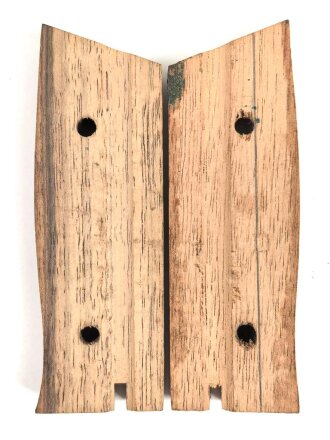 Paar Griffschalen aus Holz für ein Bajonett,...