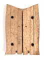 Paar Griffschalen aus Holz für ein Bajonett, Höhe 68,3 - 76mm. Original ?