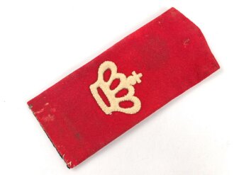 Bayern, einzelne Achselklappe für einen Angehörigen im Infanterie Leib Regiment, Ausführung zum schwarzen Mantel, Gesamtlänge 15cm