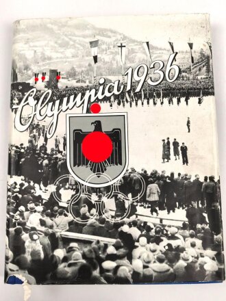 Sammelbilderalbum "Olympia 1936" - Band 1 Die Olympischen Spiele 1936 in Berlin und Garmisch-Partenkirchen, 127 Seiten, komplett, im Schutzumschlag