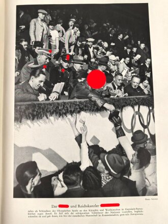 Sammelbilderalbum "Olympia 1936" - Band 1 Die Olympischen Spiele 1936 in Berlin und Garmisch-Partenkirchen, 127 Seiten, komplett, im Schutzumschlag