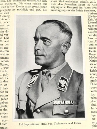 Sammelbilderalbum "Olympia 1936" - Band 1 Die Olympischen Spiele 1936 in Berlin und Garmisch-Partenkirchen, 127 Seiten, komplett, im Schutzumschlag