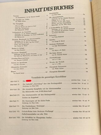 Sammelbilderalbum "Olympia 1936" - Band 2 Die Olympischen Spiele 1936 in Berlin und Garmisch-Partenkirchen, 127 Seiten, komplett, im Schutzumschlag