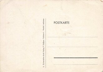 Künstleransichskarte "Affenfahrt"