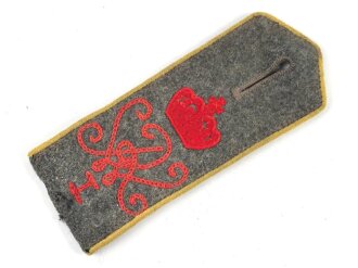 1.Weltkrieg Preußen, einzelnes Schulterstück für Mannschaften im Grenadier Regiment Nr.7 . Gesamtlänge 12cm