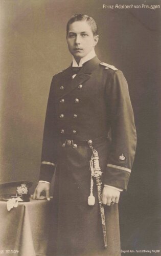 1. Weltkrieg, Ansichtskarte "Prinz Adalbert von Preussen"