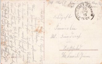 1. Weltkrieg, Ansichtskarte "Wir stellen unsern...