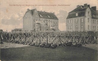 1. Weltkrieg, Ansichtskarte "Neidenburg mit...