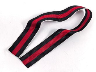 Band zur Medaille " Anschlussmedaille 1. Oktober 1938 Sudetenland " Schmale Ausführung für die Bandspange 16 mm. Gesamtlänge 22cm
