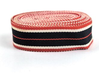 Band für die Kriegsverdienstmedaille, Schmale Ausführung für die Bandspange 16 mm. Gesamtlänge 250cm