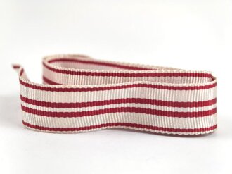 Österreich , Band für die Kriegsdenkmedaille Österreich 1914 - 1918, Schmale Ausführung für die Bandspange 15mm, Gesamtlänge 50cm