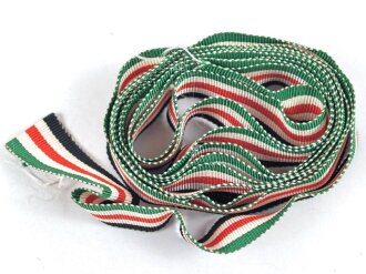 Band zur  Deutsch-Italienischen Feldzugsmedaille in Afrika. Schmale Ausführung für die Bandspange 16 mm. Sie erhalten 5cm von der Rolle abgeschnitten