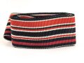 Band für eine Bandspange Eisernes Kreuz 2.Klasse 1939/ Kriegsverdienstkreuz 2.Klasse/ Anschlussmedaille 1.10.1938. Gesamtbreite 25mm. Sie erhalten 5cm von der Rolle abgeschnitten