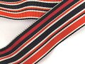 Band für eine Bandspange Eisernes Kreuz 2.Klasse 1939/ Kriegsverdienstkreuz 2.Klasse/ Anschlussmedaille 1.10.1938. Gesamtbreite 25mm. Sie erhalten 5cm von der Rolle abgeschnitten