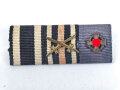 Bandspange Eisernes Kreuz 2.Klasse 1914 / Ehrenkreuz für Frontkämpfer, Treudienst Ehrenzeichen für 25 Jahre, 46mm