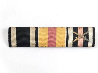 Bandspange Eisernes Kreuz 2.Klasse 1914 / Badische Verdienstmedaille / Ehrenkreuz für Frontkämpfer,  77mm